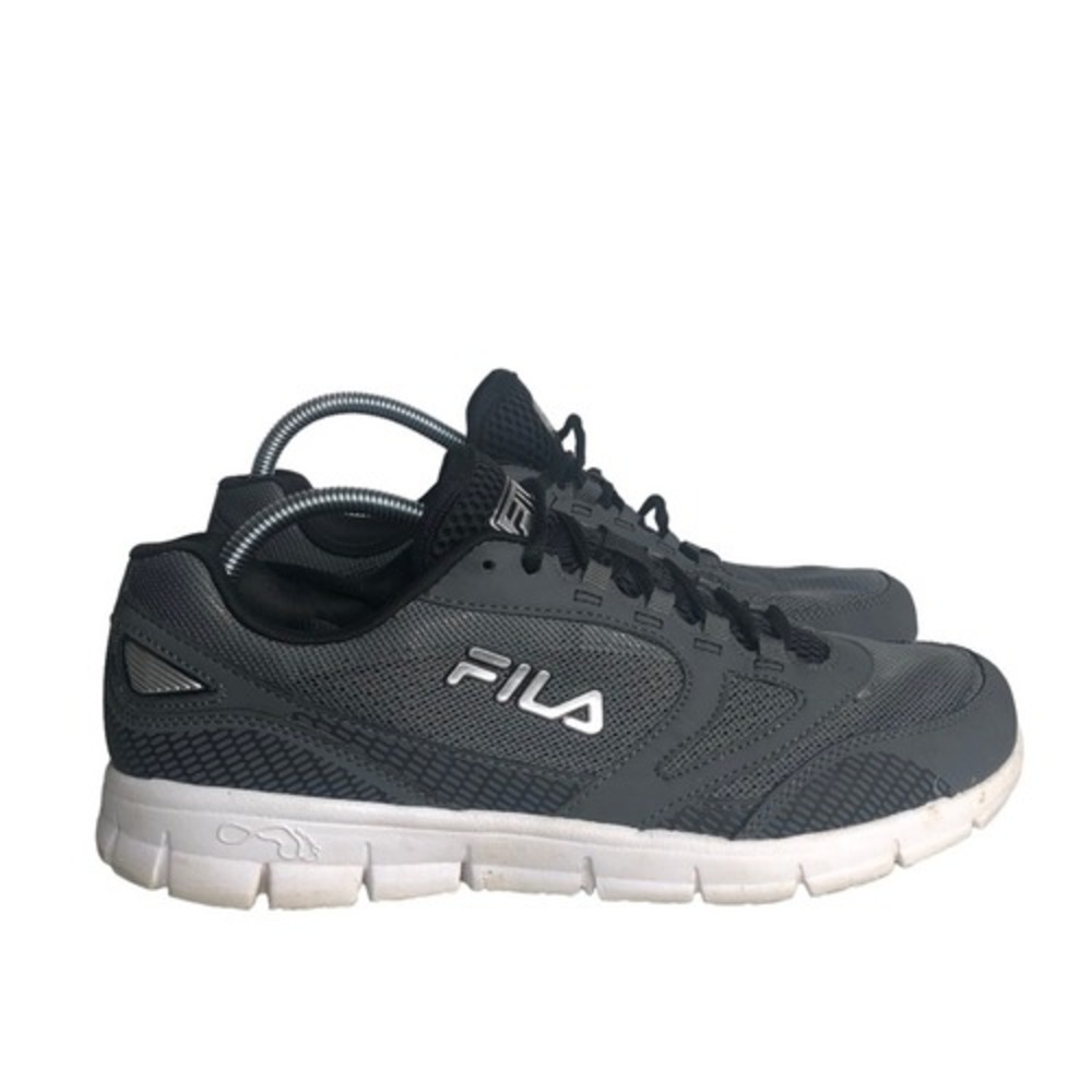 FILA Athletic Running Shoes Sneakers Gray Black Mesh Lightweight Mens‎ Size 10
